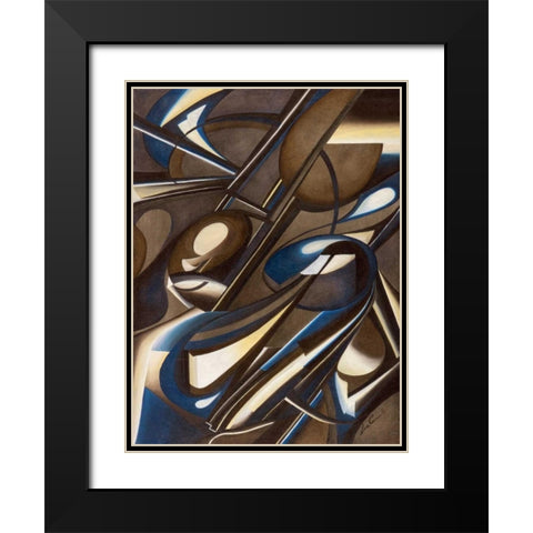 Due di due Black Modern Wood Framed Art Print with Double Matting by Ceccarelli, Laura