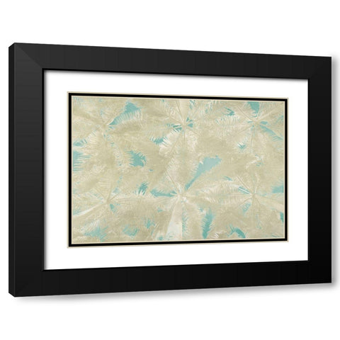 Palm Panel Black Modern Wood Framed Art Print with Double Matting by Grant, Eve C.
