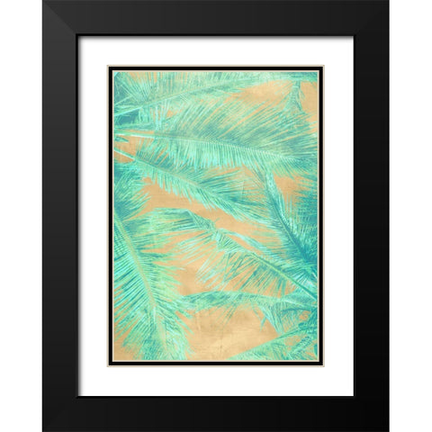 Tropical Leaves I Black Modern Wood Framed Art Print with Double Matting by Grant, Eve C.