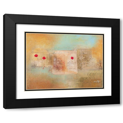 Roses for You Black Modern Wood Framed Art Print with Double Matting by Simoncelli, Charaka