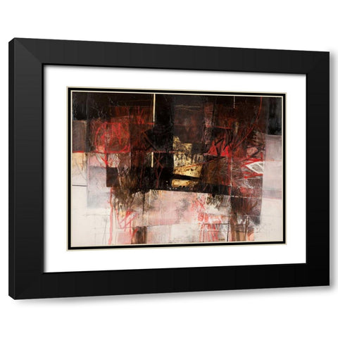 I segni e la materia Black Modern Wood Framed Art Print with Double Matting by Censini