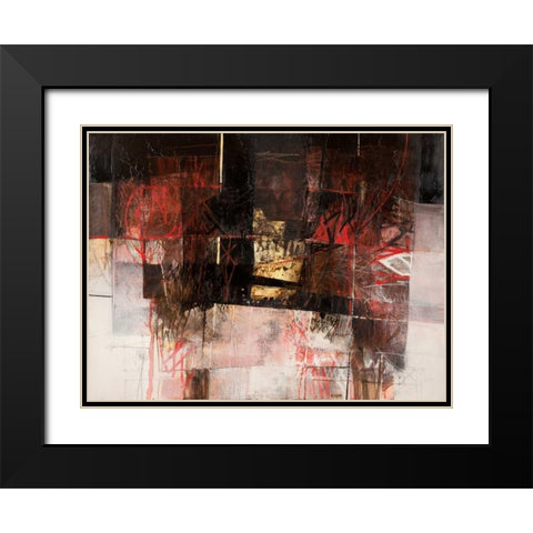 I segni e la materia Black Modern Wood Framed Art Print with Double Matting by Censini