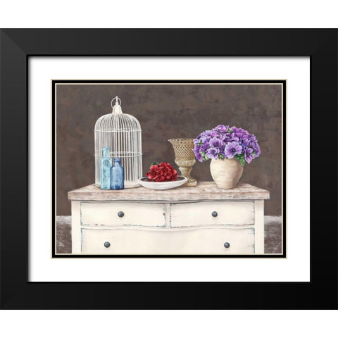 French Trumeau Black Modern Wood Framed Art Print with Double Matting by Dellal, Remy