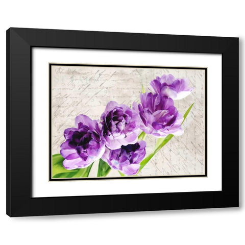 Reverie Black Modern Wood Framed Art Print with Double Matting by Dellal, Remy