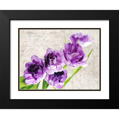 Reverie Black Modern Wood Framed Art Print with Double Matting by Dellal, Remy