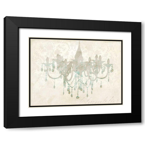 Chandelier Black Modern Wood Framed Art Print with Double Matting by Dellal, Remy