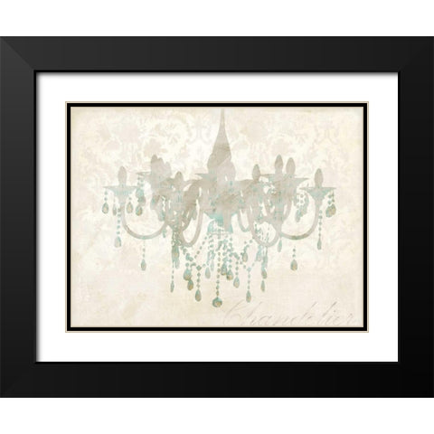 Chandelier Black Modern Wood Framed Art Print with Double Matting by Dellal, Remy
