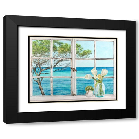 Mediterranee (detail) Black Modern Wood Framed Art Print with Double Matting by Dellal, Remy