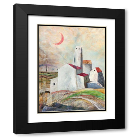 Vicoli misteriosi Black Modern Wood Framed Art Print with Double Matting by Larotonda, Donato