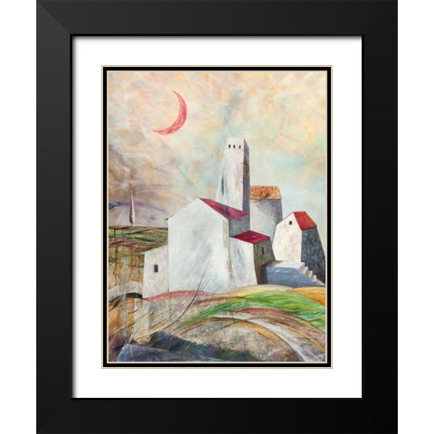 Vicoli misteriosi Black Modern Wood Framed Art Print with Double Matting by Larotonda, Donato