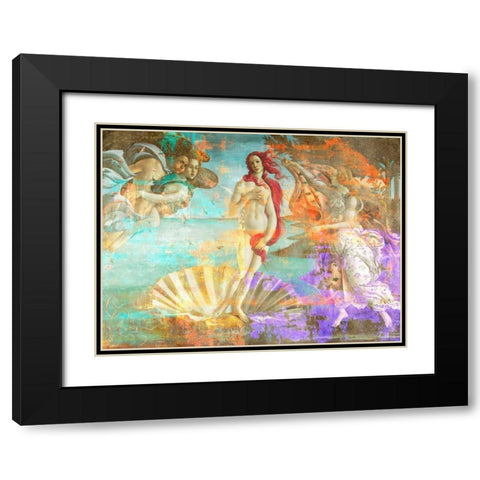 Botticellis Venus 2.0 Black Modern Wood Framed Art Print with Double Matting by Chestier, Eric