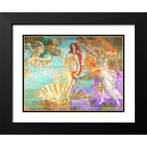 Botticellis Venus 2.0 Black Modern Wood Framed Art Print with Double Matting by Chestier, Eric