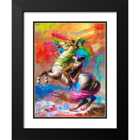 Napoleon 2.0 Black Modern Wood Framed Art Print with Double Matting by Chestier, Eric