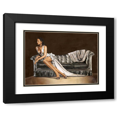 Caprice Black Modern Wood Framed Art Print with Double Matting by Ciccone, Emilio