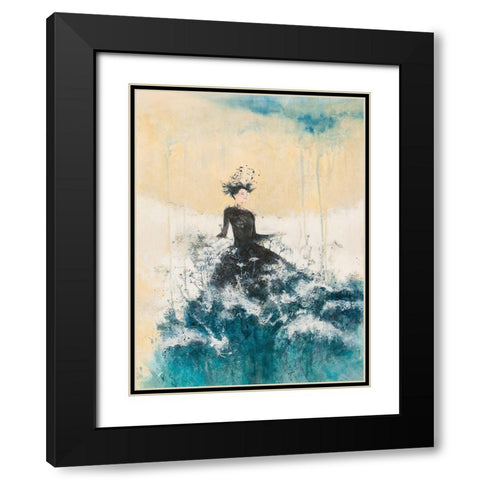 Waves of Magic Black Modern Wood Framed Art Print with Double Matting by Pagnoni, Erica