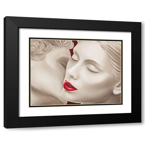 Eternal Lovers (detail) Black Modern Wood Framed Art Print with Double Matting by Eleanor, Setti