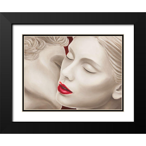 Eternal Lovers (detail) Black Modern Wood Framed Art Print with Double Matting by Eleanor, Setti