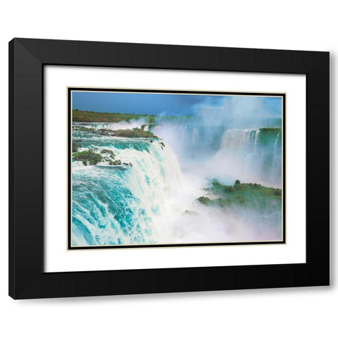 Iguazu Falls, Brazil Black Modern Wood Framed Art Print with Double Matting by Frank, Krahmer