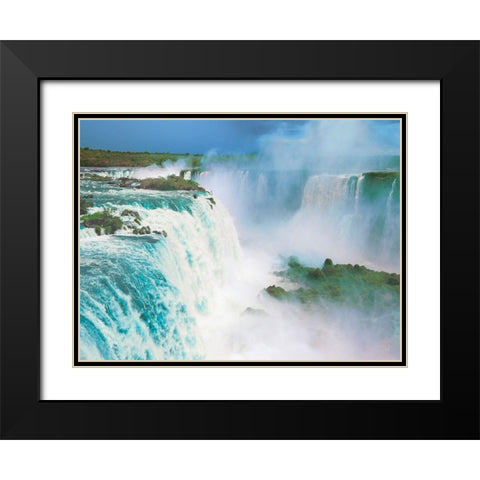 Iguazu Falls, Brazil Black Modern Wood Framed Art Print with Double Matting by Frank, Krahmer