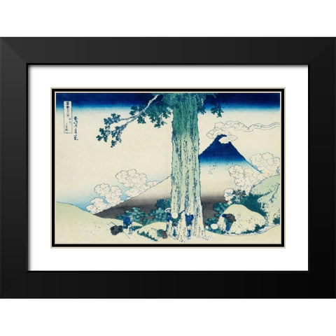 View of Mount Fuji ca. 1829-1833 Black Modern Wood Framed Art Print with Double Matting by Hokusai