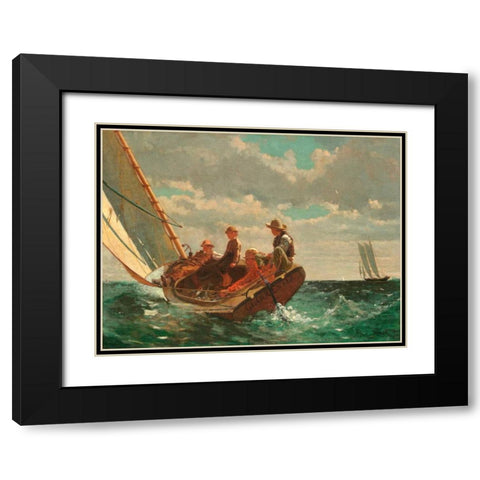 Breezing Up (A Fair Wind) Black Modern Wood Framed Art Print with Double Matting by Homer, Winslow
