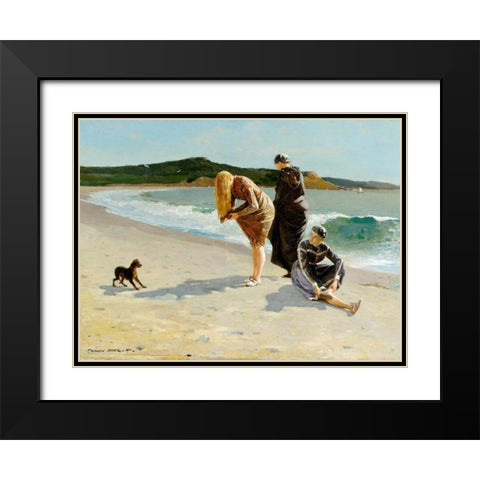 Eagle Head, Manchester, Massachusetts Black Modern Wood Framed Art Print with Double Matting by Homer, Winslow