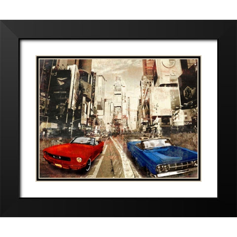 Horse Power Black Modern Wood Framed Art Print with Double Matting by Baldo, Ivan