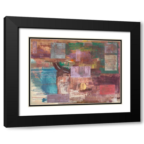 Kaleidos Black Modern Wood Framed Art Print with Double Matting by Corrado, Italo