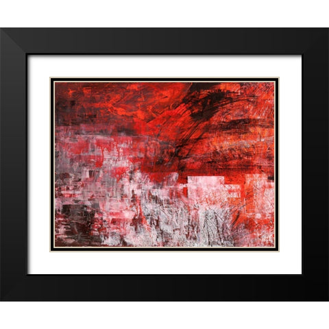 Rosso tramonto Black Modern Wood Framed Art Print with Double Matting by Corrado, Italo