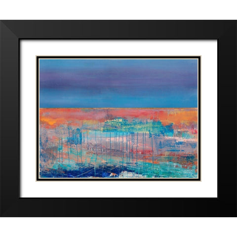 Riflessi della sera Black Modern Wood Framed Art Print with Double Matting by Corrado, Italo