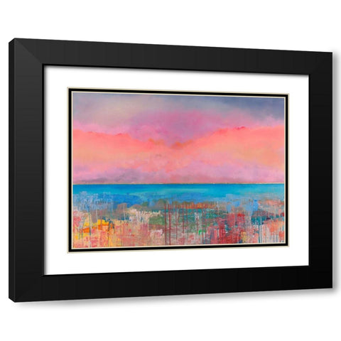 Tramonto infinito Black Modern Wood Framed Art Print with Double Matting by Corrado, Italo