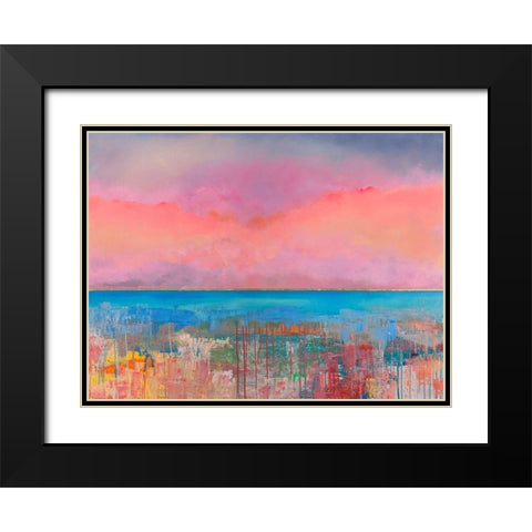 Tramonto infinito Black Modern Wood Framed Art Print with Double Matting by Corrado, Italo