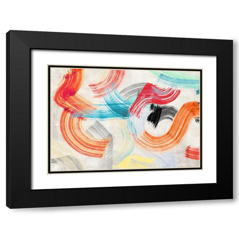 Sudden Motion Black Modern Wood Framed Art Print with Double Matting by Ikeda, Haru