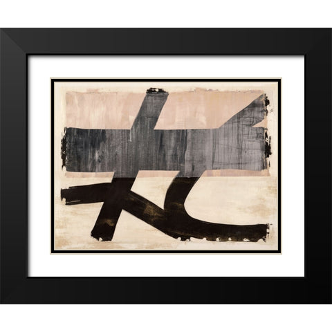The Dynamics of Joy Black Modern Wood Framed Art Print with Double Matting by Ikeda, Haru