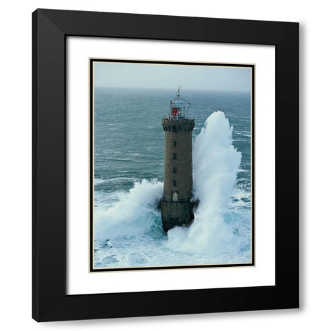 Kereon Black Modern Wood Framed Art Print with Double Matting by Guichard, Jean