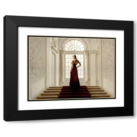 Remembering the Dance Black Modern Wood Framed Art Print with Double Matting by Silver, John