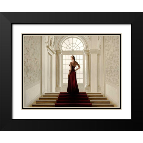 Remembering the Dance Black Modern Wood Framed Art Print with Double Matting by Silver, John