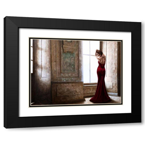 At the Palace Black Modern Wood Framed Art Print with Double Matting by Silver, John