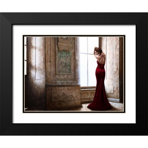At the Palace Black Modern Wood Framed Art Print with Double Matting by Silver, John
