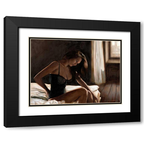 Dim Light Black Modern Wood Framed Art Print with Double Matting by Silver, John