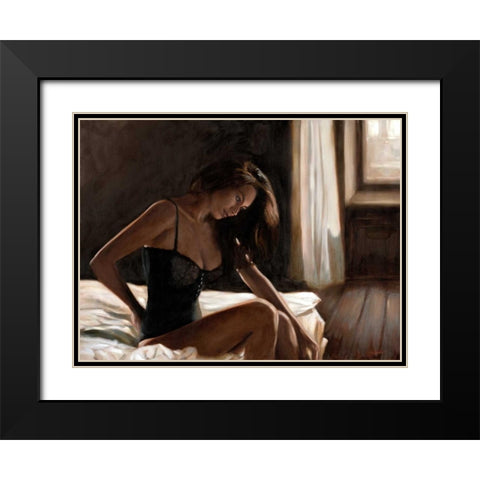 Dim Light Black Modern Wood Framed Art Print with Double Matting by Silver, John