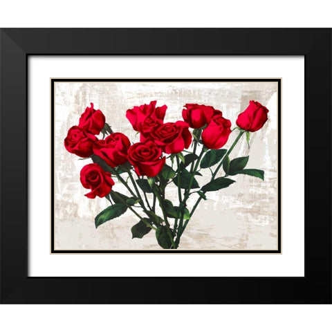 Bouquet Black Modern Wood Framed Art Print with Double Matting by Thomlinson, Jenny