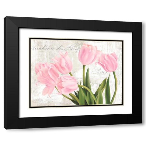 Academie des Fleurs Black Modern Wood Framed Art Print with Double Matting by Thomlinson, Jenny