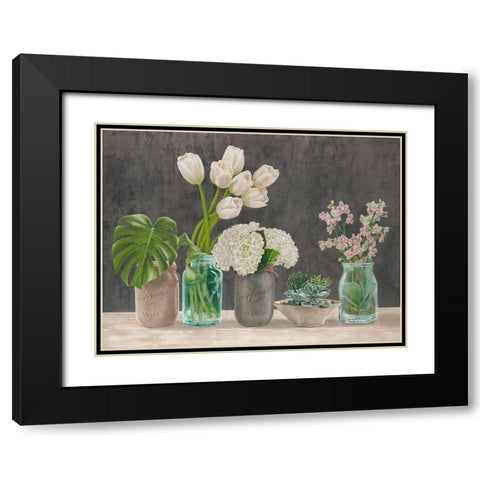 Spring Arrangement I Black Modern Wood Framed Art Print with Double Matting by Thomlinson, Jenny