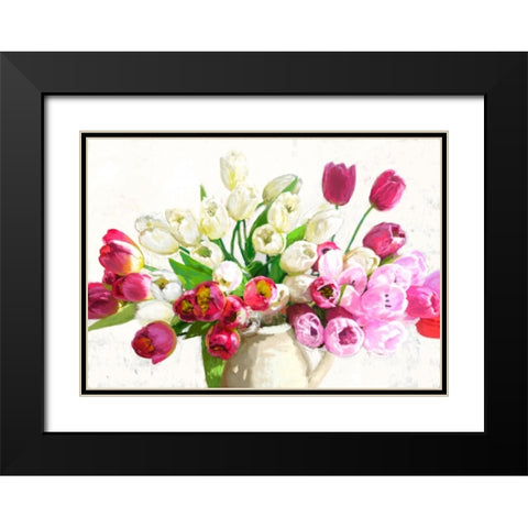 Bouquet on white background Black Modern Wood Framed Art Print with Double Matting by Parr, Kelly