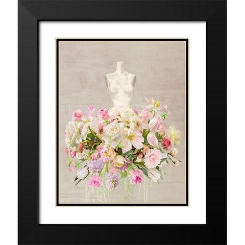 Dressed in Flowers I Black Modern Wood Framed Art Print with Double Matting by Parr, Kelly