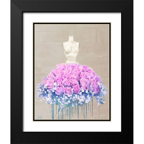 Dressed in Flowers II Black Modern Wood Framed Art Print with Double Matting by Parr, Kelly