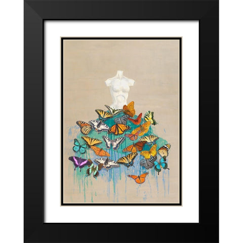 Dress of Butterflies I Black Modern Wood Framed Art Print with Double Matting by Parr, Kelly