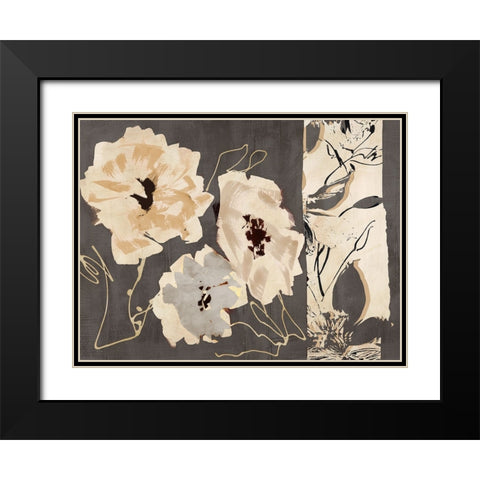 Earth Flowers I Black Modern Wood Framed Art Print with Double Matting by Parr, Kelly
