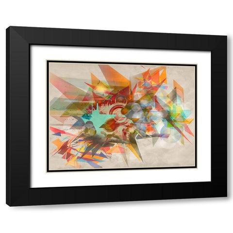 Machinery in Motion Black Modern Wood Framed Art Print with Double Matting by Kaj, Rama